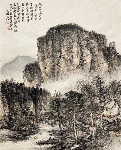 《煙客》紙本淺赭 46×37厘米